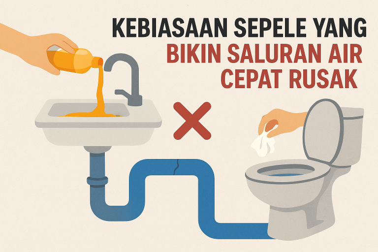 Kebiasaan Sepele yang Bisa Bikin Saluran Air Cepat Rusak