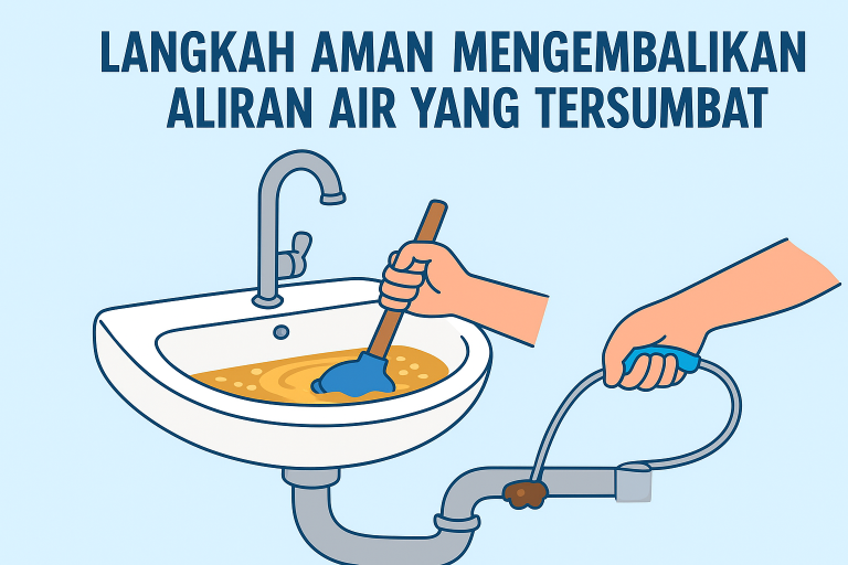 Langkah Aman Mengembalikan Aliran Air yang Tersumbat
